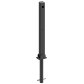 Barrier posts | Steel tube 70 x 70 mm | foldable, with triangular locking mechanism | for casting in concretewith ground socket part-no. 470.60approx. 400 mm below ground | hot-dip galvanized | without eyelet